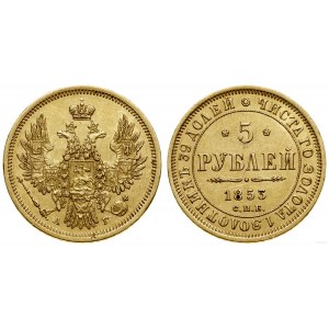 Russland, 5 Rubel, 1853 СПБ АГ, St. Petersburg