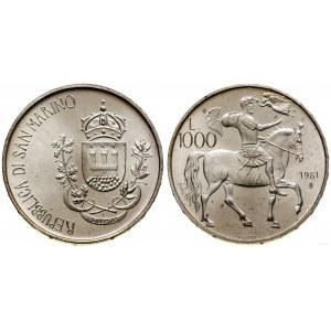 San Marino, 1.000 Lire, 1981, Rom