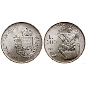 San Marino, 500 lirów, 1981, Rzym