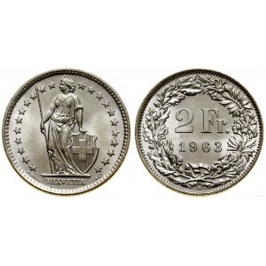 Szwajcaria, 2 franki, 1963 B, Berno