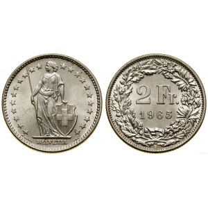 Szwajcaria, 2 franki, 1965 B, Berno