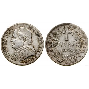 Vatikanstadt (Kirchenstaat), 1 Lira, 1866 R, Rom