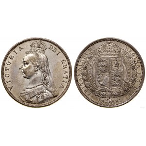 Wielka Brytania, 1/2 korony, 1887, Londyn
