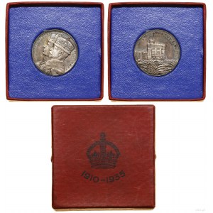 Großbritannien, Medaille zum Gedenken an die silberne Hochzeit von Georg V. und Maria, 1935