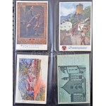 Ausztria 192 darabos szép régi képeslap gyűjtemény rengeteg jobb lappal albumban, hagyatékból ...