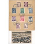 13 db régi sport motívumú képeslap: külföldi sportesemények, fesztiválok reklámjai / 13 pre-1945 sport motive postcards...