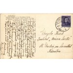 1933 Budapest I. Gellérthegy, Lourdesi barlang kápolna, 9-es villamos, automobil (EK)