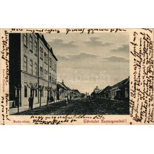 1902 Esztergom, Buda utca, Metz Sándor üzlete. Kardos kiadása (EK)