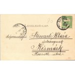 1908 Hajdúszoboszló, Református templom, Vasút utca, Kerekes Kálmán üzlete...