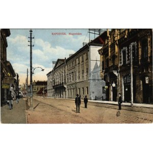 1916 Kaposvár, Megyeháza, Fekete Lajos, Soós Lajos és Neumann Elek üzlete. Szabó Lipót kiadása (EK...