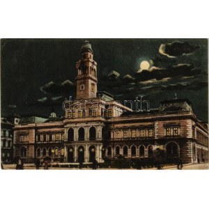 1919 Arad, Városháza este / town hall at night (EK)