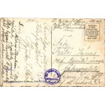 Barót, Baraolt; Piac tér, templom, római katolikus népiskola, Hangya szövetkezet üzlete, országzászló / square...
