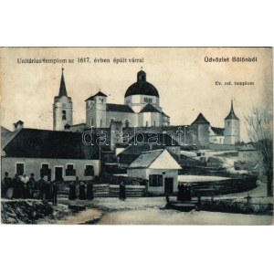 1942 Bölön, Belin, Böllen, Blumendorf; Unitárius templom az 1617. évben épült várral, Református templom...