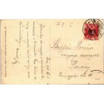 1918 Dés, Dej; Nemzeti színház, piaci árusok, hirdetőoszlop. Medgyesi Lajos kiadása / theatre, market vendors...