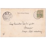 1903 Gyergyószentmiklós, Gheorgheni; Gyilkos-tó. Szecessziós virágos litho keret / Lacul Rosu (Ghilcos) / lake...