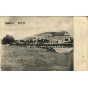 1918 Karcfalva, Csíkkarcfalva, Carta; Piac tér. Mihály István kiadása / square (r)