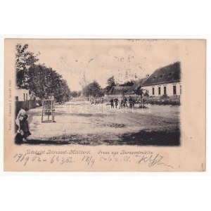 1902 Búrszentmiklós, Bur-Sankt-Niklas, Borsky Mikulás (Szenice, Senica); utcakép. Kiadja Emanuel J. ...
