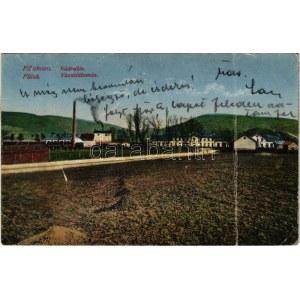 Fülek, Filakovo; vasútállomás / railway station / Nádrazi + MAGYAR KIR. POSTA 132 (fa)
