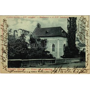 1902 Lőcse, Leutschau, Levoca; Város körfala a XIV. századból, Probstner bástya este. Latzin János kiadása ...