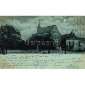 1898 (Vorläufer) Malacka, Malaczka, Malacky; Kolostor este. Kapható Wetschlnél / cloister at night (EK...