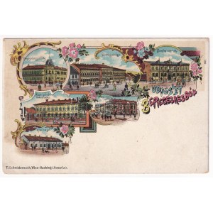1909 Beregszász, Berehove; Pénzügyi Igazgatóság, Vármegyeháza, Termény csarnok, Állami polgári leány iskola...