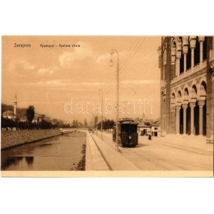 Sarajevo, Appelquai / Apelova obala / quay, tram