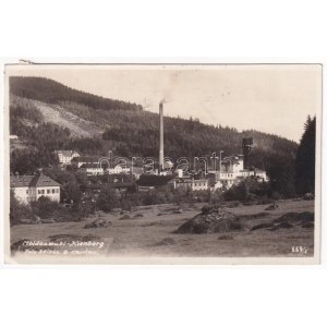 1929 Loucovice, Kienberg; Moldaumühl / paper mill, factory. Foto Seidel (B. Krumau) photo (EK)