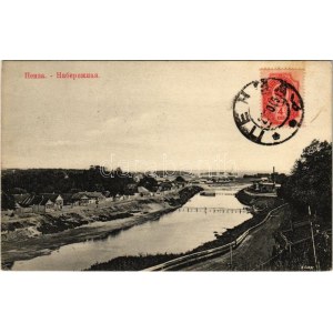 1908 Penza, Sura riverside. TCV card (fl)