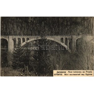 Yaremche, Jaremcze, Jaremce; Most kolejowy na Prucie / railway bridge, viaduct