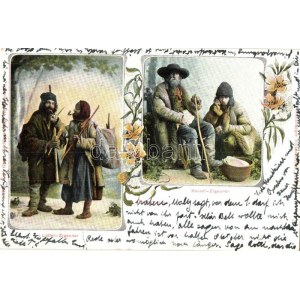 1906 Löffel-Zigeuner, Kessel-Zigeuner. Verlag Karl Graef / Gypsy folklore, Art Nouveau