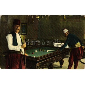 Turci na biljaru / Türken Biliard spielend / Törökök biliárdoznak Boszniában / Turkish men playing pool in Bosnia. W.L...