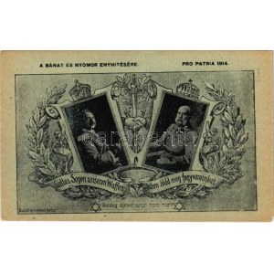 Boldog új évet! A Bánat és nyomor enyhítésére - Pro Patria 1914. Isten áldd meg fegyvereinket...