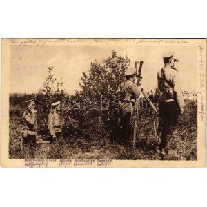 1917 WWI Russian military observation post (VKNP) of the battalion/battery commander, telephone ...
