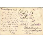 1909 Cs. és kir. távirati ezred vezeték nélküli távíró állomása katonákkal / Drahtlose Telegraphenstation. K.u.K...