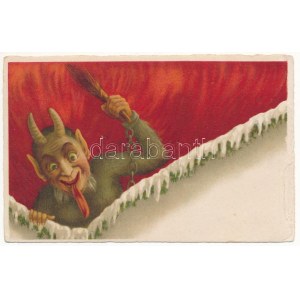 Krampusztól / Krampus. 7357. litho (felszíni sérülés / surface damage)