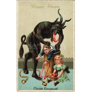 Bonne Année / Üdvözlet a Krampusztól / Krampus. LP 1041. litho