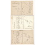 TETTEY EMIL (1885-1963) - 19 db eredeti saját kézzel rajzolt és megírt művész képeslap / 19 pre-1945 original hand...