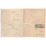 TETTEY EMIL (1885-1963) - 19 db eredeti saját kézzel rajzolt és megírt művész képeslap / 19 pre-1945 original hand...