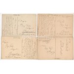 TETTEY EMIL (1885-1963) - 19 db eredeti saját kézzel rajzolt és megírt művész képeslap / 19 pre-1945 original hand...
