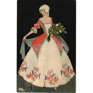 Viennese Art Nouveau / Mode. B.K.W.I. 384-1. s: Mela Koehler (r)
