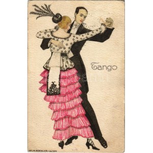 1917 Viennese Art Nouveau / Tango. B.K.W.I. 843-4. s: Mela Koehler (r)