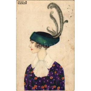 1918 Viennese Art Nouveau / Mode. B.K.W.I. 481-3. s: Mela Koehler (r)