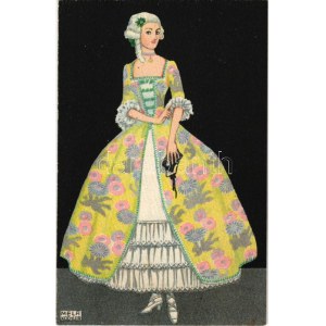 Viennese Art Nouveau / Mode. B.K.W.I. 384-4. s: Mela Koehler (r)