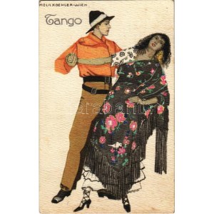 1914 Viennese Art Nouveau / Tango. B.K.W.I. 843-1. s: Mela Koehler (r)