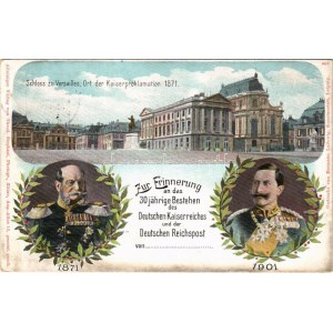 1902 Schloss zu Versaille, Ort der Kaiserproklamation 1871...