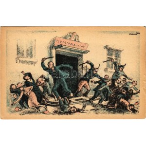 Zsidók ki az iskolából... Fehérterror Magyarországon. Verlag der Arbeiter-Buchhandlung / White Terror in Hungary, left...