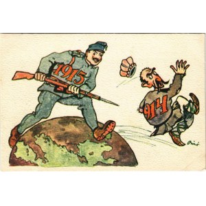 1914-1915 Első világháborús osztrák-magyar szerb-ellenes katonai propaganda...