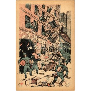 Házkutatás fehér módon. Fehérterror Magyarországon. Verlag der Arbeiter-Buchhandlung / White Terror in Hungary, left...