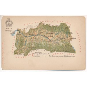 Liptó vármegye térképe. Kiadja Károlyi Gy. / Map of Liptov county (r)