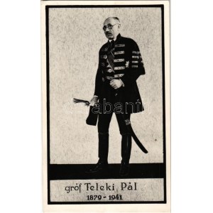 Gróf Teleki Pál (1879-1941) gyászlapja (EK)
